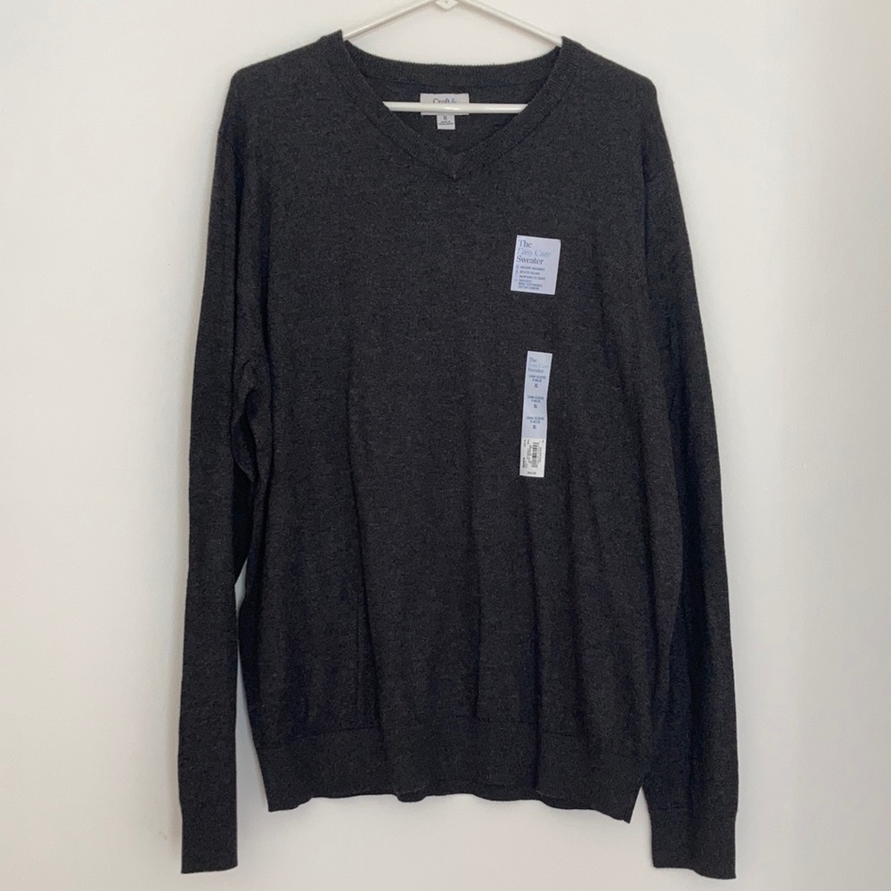 Croft & Barrow XL Men’s Gray V-Neck Sweater